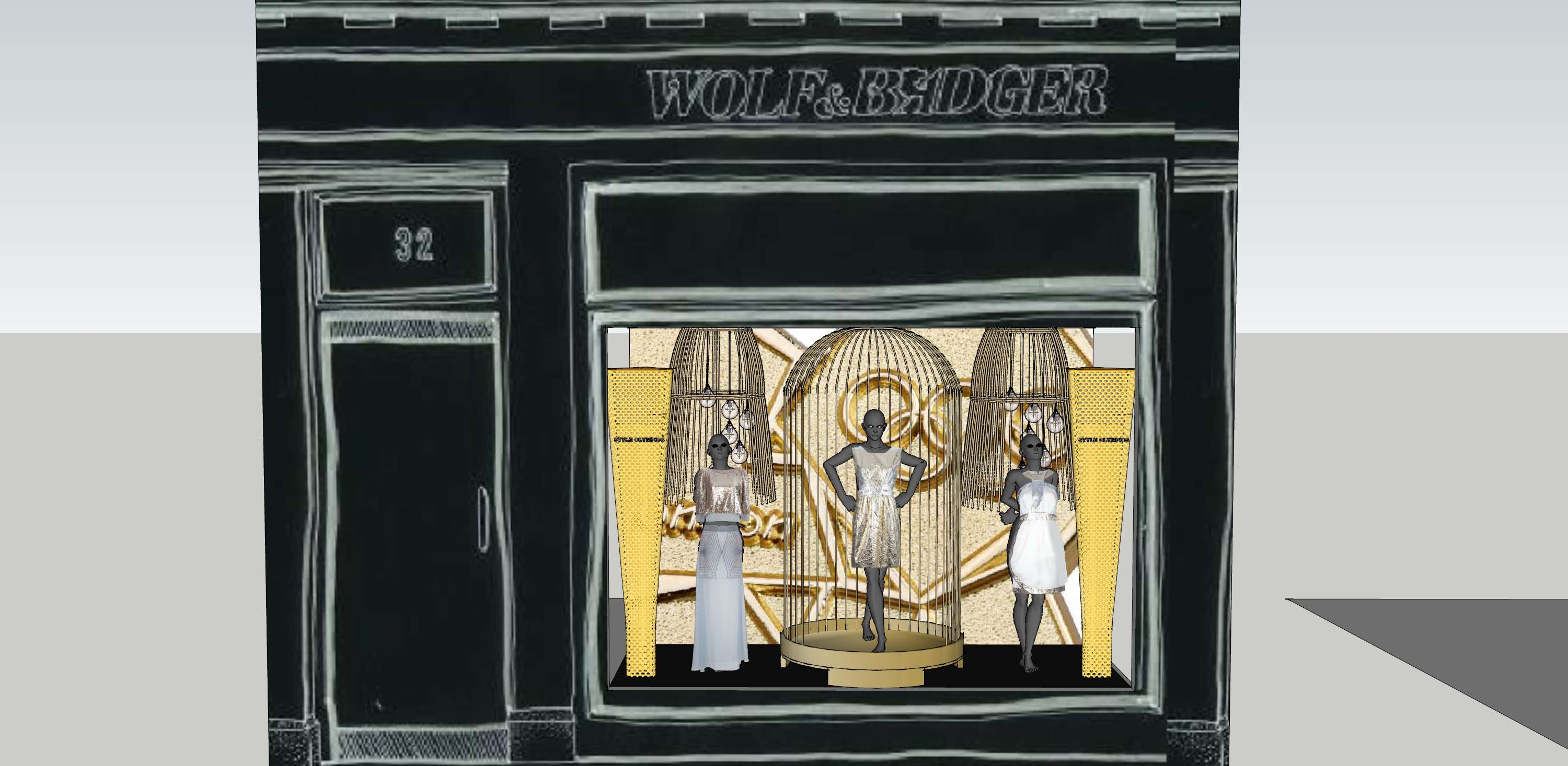 Wolf & Badger window display competition by Bianca Jutaru